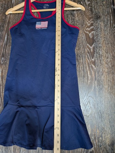 Ralph Lauren US Open girls Size XL 16 Years Old Tennis Dress Preppy Blue Red 174 - Picture 8 of 8