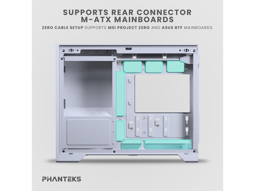 Phanteks XT M3, kompaktes Micro-ATX Gaming Gehäuse, High Airflow Performance Mesh, - Bild 4 von 5
