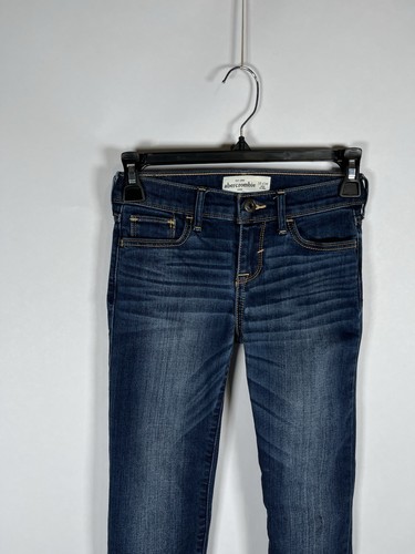 Abercrombie Kids Girls Size 14 Slim Blue Mid-Rise Skinny Stretch Denim Jeans - Picture 3 of 6