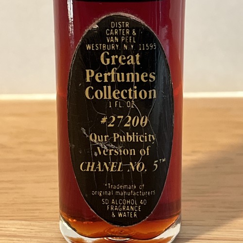 Vintage Great Perfumes Collection #27200 Our Version CHANEL NO.5 1 FL OZ Bottle - Picture 2 of 6
