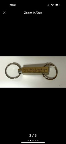 Pull A Part Grabado G/Plata K/Cadena SEGURO DE CONDUCCIÓN TE NECESITO AQUÍ CONMIGO Y 2 ❤️ - Imagen 5 de 6