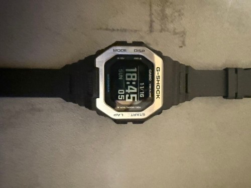 G-shock Gbx-100 G-lide Digital Watch Black Resin Band Bluetooth Tide/moon Data - Picture 2 of 3