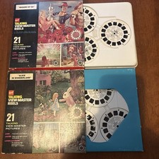 Gaf Talking Viewmaster Wizard Of Oz And Alice In Wonderland 3 Reels In Box