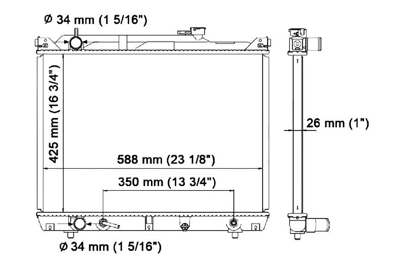 For Suzuki Grand Vitara 2000-2005 Reach Cooling 41-2430 Engine Coolant Radiator Foto 4 de 4