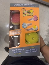 Scrub Daddy Dish Daddy Soap Dispensing Dish Wand Sponge, Combo Pack