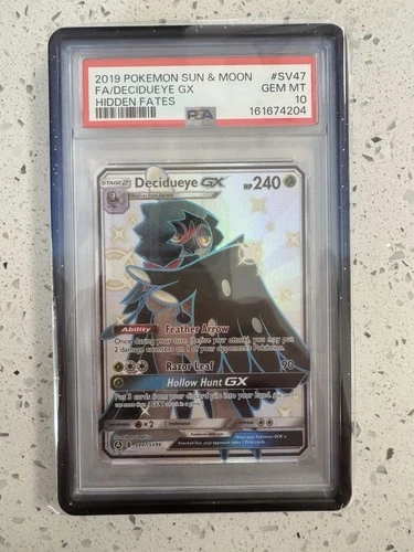 Decidueye GX SV47/SV94 Hidden Fates Shiny Vault Holo Card PSA 10 Pokemon TCG