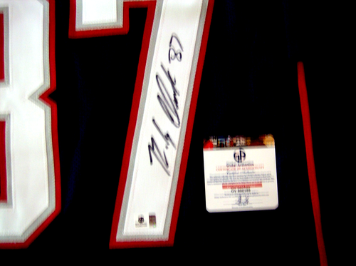 Rob Gronkowski (PATRIOTS) Signed Navy Custom Football Jersey - W/COA - Picture 2 of 3