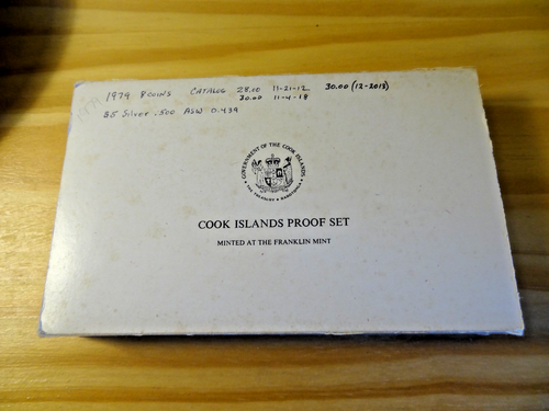 1979 Cook Islands Franklin Mint 8 Coin Proof Set W/Silver $5 in OGP with COA - Picture 1 of 6