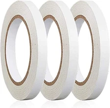 Double Sided Tape 3 Rolls 0.4" x 30 Yards Adhesive Sticky Tape for Crafts Scr...
