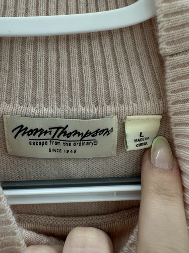 Norman Thompson Womens Sweater Size Large Pink Blush Cashmere - Picture 4 of 12