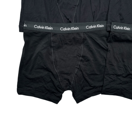 Calvin Klein Boxer Briefs Men's Large Black & White Cotton Stretch 5-Pack Boxers - Picture 3 of 5