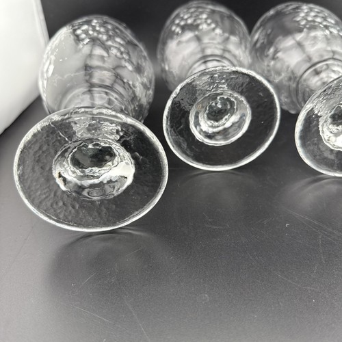 Vintage Libbey Clear Orchard Fruit Water Goblets Wine Glasses 7" Set of 4 VTG - Picture 10 of 10