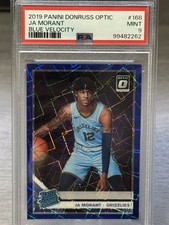 🔥🏀JA MORANT 2019-20 Donruss Optic Blue Velocity RC #GRIZZLIES #PSA MINT 9!🏀🔥