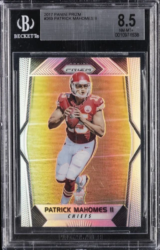2017 PANINI PRIZM PRIZM #269 PATRICK MAHOMES II ROOKIE RC BGS 8.5