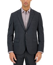 Hugo Boss Mens Modern fit Suit Jacket Blazer 42 R Charcoal Grey Solid Stretch