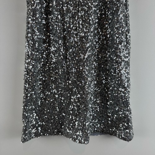 NWT Sugar & Jade {TCP} Silver Sparkly Sequin Spaghetti Strap Dress ~ 10 - Picture 8 of 9