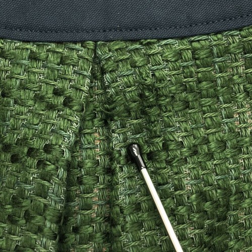 Sacai / Ma-1 Cutout Docking Tweed Jacket 2 Green/Navy Women - Picture 9 of 9