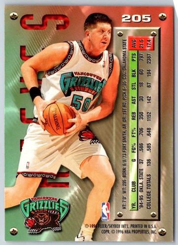 1997 Fleer Bryant Reeves #50 Fleer Basketball Card - Imagen 2 de 2