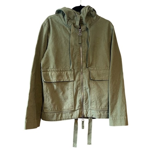 Neu ohne Etikett Everlane Damen The Canvas Bio Baumwolle Anorak Jacke olivgrün Größe M - Bild 2 von 10