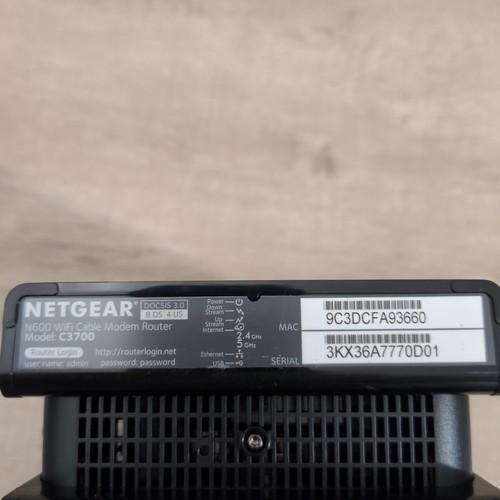 Netgear N600 Kabel WiFi Modem Router C3700 802.11 Dual Band Gigabit In Box PRZECZYTAJ - Zdjęcie 7 z 10
