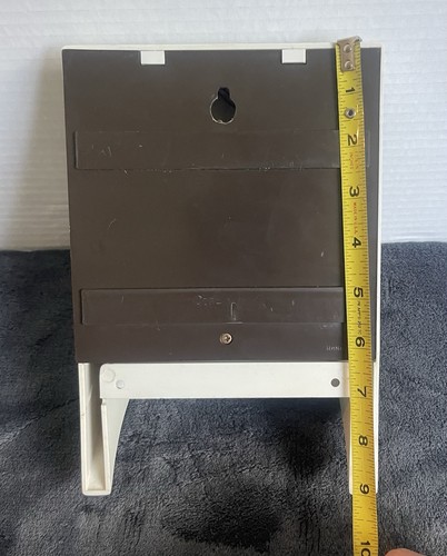 Vintage Stewart Rest Room Toilet Paper Holder Radio White Blue MCM Dispenser - Picture 9 of 13