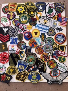 Old VTG Rare Lot Police Sheriff Patrol patch Badge NRA Travel Military NASA Farm