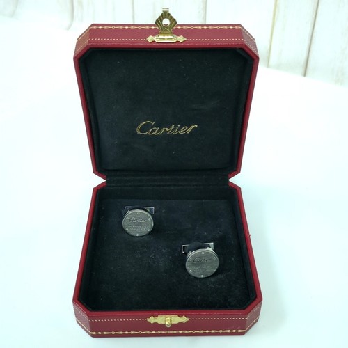 Gemelos decorativos resistentes al agua Cartier plata 925 con caja usados...