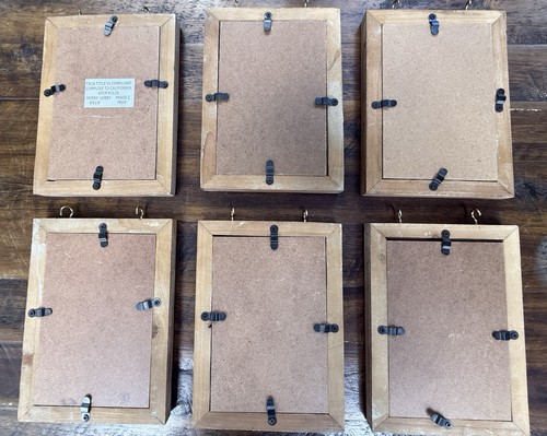 Rustikale Holz Bilderrahmen 6er Set 4x6 Zoll Wandbehang Bauernhaus Deko - Bild 11 von 12