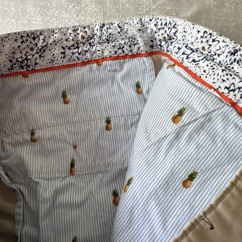 Pantalones Cortos Denim & Flower Ricky Singh Para Hombre 32 Azul Tostado Flamenco Puño en Contraste Playa - Imagen 3 de 9