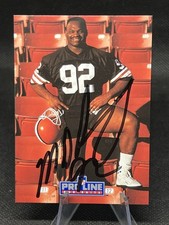 91 Proline - Michael Dean Perry #92 Portraits Autograph- Cleveland Browns