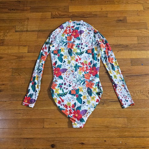 Women's J.Crew Floral Rash Guard Swimsuit Size 8 Ratti Island Botanical Print - Picture 7 of 7