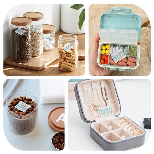 30/60/90x Silica Gel Trockenmittel Beutel Lagerung nicht giftig Trocknung 5g/10g - Bild 19 von 32