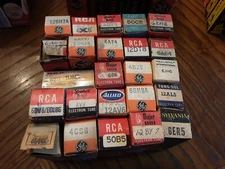 Vacuum Tube Lot of 25 NOS and Used - Mixed Brands Tv Radio Tubes 