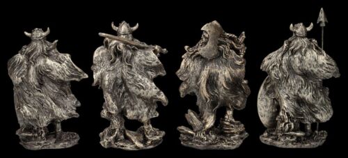 Wikinger Figuren 4er Set - Krieger Odins - Geschenk Vikings Krieger Deko - Bild 4 von 8