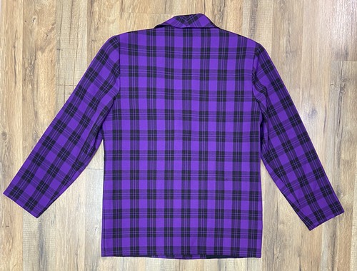 Vintage Donovan-Galvani Purple & Black Plaid Suit Jacket Size 10 Skirt Size 12 - Picture 12 of 13