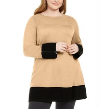 Alfani Womens Gold Zipper Hi-Low Textured Tunic Sweater Shirt S BHFO 5180