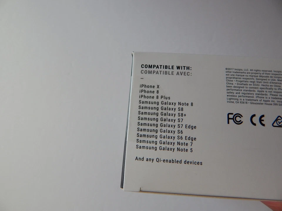 Incipio Universal QI 15W Desktop Base de Carregamento Sem Fio Preta Nova - Imagem 4 de 4