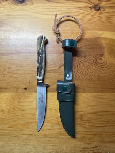 W. Germany Hubertus Solingen Jagdnicker Trachtenmesser Hirsch Jagdmesser Vintage - Bild 2 von 7