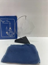 VTG 1980 Crystal Clear Christmas Ornament Acrylic No. 2 Nativity with Stand Ga3