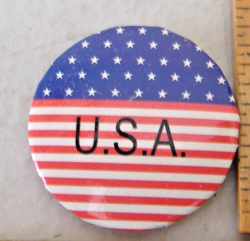 U.S.A. ~ STELLE E STRISCE ~ SPILLA A BOTTONE - Foto 1 di 4