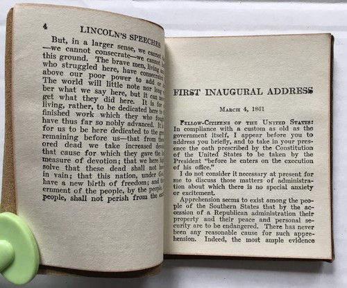 3 Little Leather Library Books LINCOLN & WASHINGTON SPEECHES & Walt Whitman - Picture 5 of 7