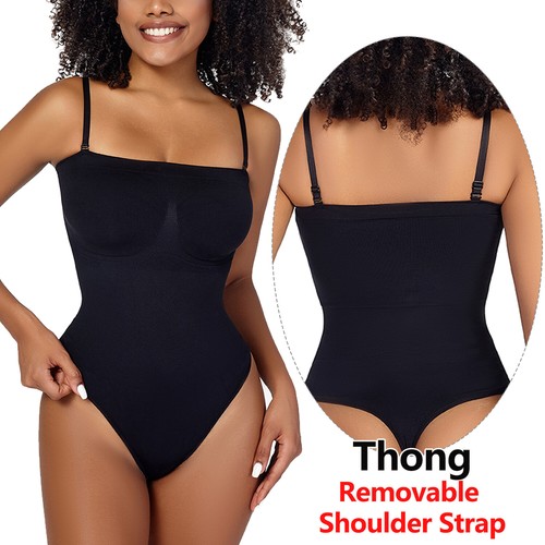 Mujeres Prendas moldeadoras sin tirantes Body Tanga Control Abdomen Cuerpo Modelador Tubo Prendas para el torso EE. UU. - Imagen 15 de 43