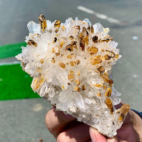 418G Natural Transparent Chrysanthemum CrystalCluster Specimen - 第 7/18 張圖片