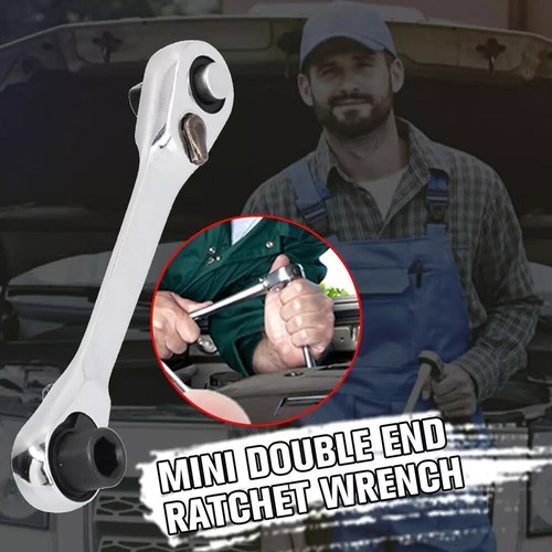 Mini Ratchet Wrench 1/4 " Drive Socket And Screwdriver Nice Driver Bit O9C2∂ - Picture 4 of 14