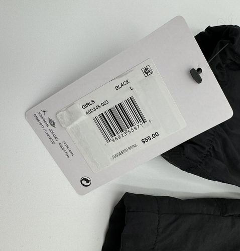 Jordan Jumpman Big Girl's Windbreaker Jacket Sizes M L Black - Picture 11 of 17