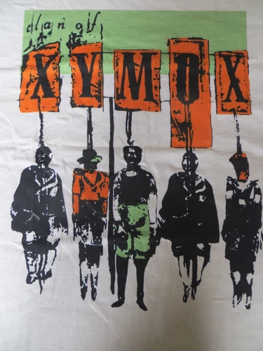 CLAN OF XYMOX VINTAGE WHITE T-SHIRT ° A DAY ° SIZE LARGE RARE - EBM - GOTHIC