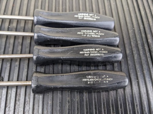 #be421 Snap-On Black Hard Handle Mini Awl Hook & Picks 4 Piece Set ASA204A USA - Picture 8 of 12