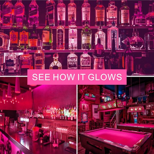 2 Pack A19 Led Pink Light Bulb9 Watt Pink Lights Equivalent 100 Watt Colored - Picture 3 of 6