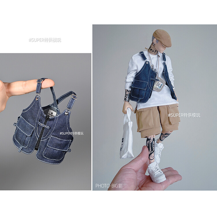 Vest Multi Pocket Men's Clothing for 1/6th Scale 12