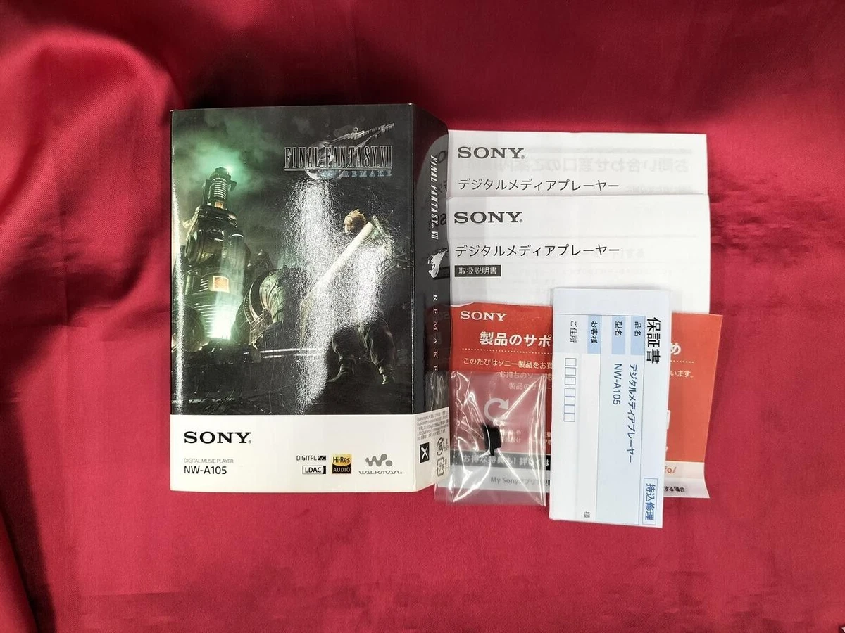 SONY WALKMAN NW-A100 SERIES FINAL FANTASY VII REMAKE EDITION NW-A105 FF7